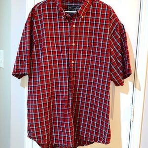 Red Plaid Abercrombie & Fitch Short-Sleeved Casual Dress Shirt - Size XXL
